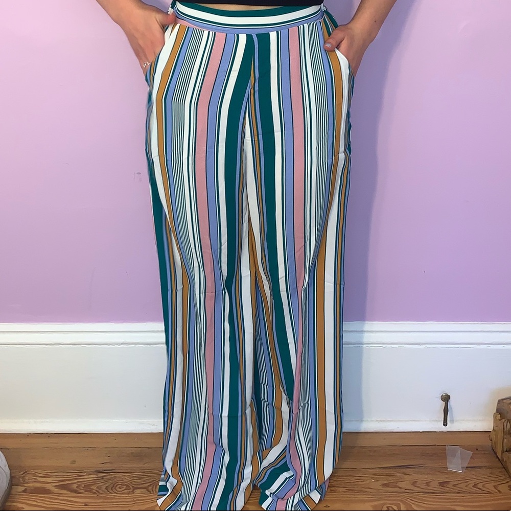 🌙Nasty Gal/ Vera & Lucy Speed of Stripe Pants🌙